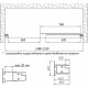 Шторка на ванну Vegas Glass ZV 0150 01 10 профиль белый, стекло сатин, раздвижная