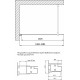 Душевая перегородка Vegas Glass EAF 106 08 02 профиль глянцевый хром, стекло шиншилла в современном стиле