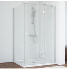Душевой уголок Vegas Glass AFP-Fis 120*80 07 01 R профиль матовый хром, стекло прозрачное, прямоугольный, двери распашные
