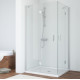 Душевой уголок Vegas Glass AFA-F 90*80 07 01 L профиль матовый хром, стекло прозрачное, прямоугольный, двери распашные