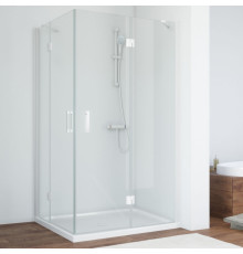 Душевой уголок Vegas Glass AFA-F 100*90 01 01 R профиль белый, стекло прозрачное, прямоугольный, двери распашные