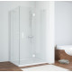 Душевой уголок Vegas Glass AFA-F 100*90 01 01 R профиль белый, стекло прозрачное, прямоугольный, двери распашные