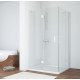 Душевой уголок Vegas Glass AFA-F 100*90 01 01 L профиль белый, стекло прозрачное, прямоугольный, двери распашные