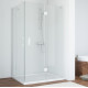 Душевой уголок Vegas Glass AFA-F 110*90 01 01 R профиль белый, стекло прозрачное, прямоугольный, двери распашные