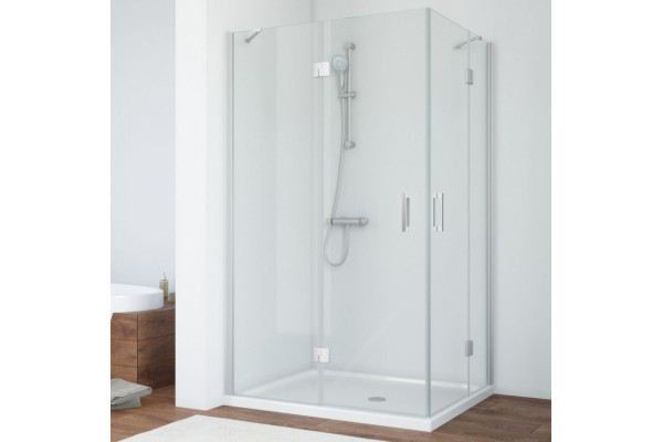 Душевой уголок Vegas Glass AFA-F 110*90 07 01 L профиль матовый хром, стекло прозрачное, прямоугольный, двери распашные