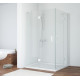 Душевой уголок Vegas Glass AFA-F 110*100 01 01 L профиль белый, стекло прозрачное, прямоугольный, двери распашные
