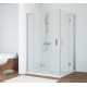 Душевой уголок Vegas Glass AFA-F 110*100 08 01 L профиль глянцевый хром, стекло прозрачное, прямоугольный, двери распашные