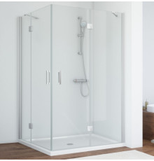 Душевой уголок Vegas Glass AFA-F 110*100 07 01 R профиль матовый хром, стекло прозрачное, прямоугольный, двери распашные