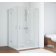 Душевой уголок Vegas Glass AFA-F 110*100 07 01 R профиль матовый хром, стекло прозрачное, прямоугольный, двери распашные