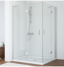 Душевой уголок Vegas Glass AFA-F 110*100 07 01 L профиль матовый хром, стекло прозрачное, прямоугольный, двери распашные