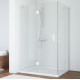 Душевой уголок Vegas Glass AFA-F 120*80 01 01 L профиль белый, стекло прозрачное, прямоугольный, двери распашные
