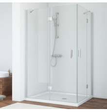 Душевой уголок Vegas Glass AFA-F 120*80 07 01 L профиль матовый хром, стекло прозрачное, прямоугольный, двери распашные