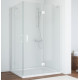 Душевой уголок Vegas Glass AFA-F 120*90 01 01 R профиль белый, стекло прозрачное, прямоугольный, двери распашные