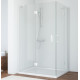Душевой уголок Vegas Glass AFA-F 120*90 01 01 L профиль белый, стекло прозрачное, прямоугольный, двери распашные