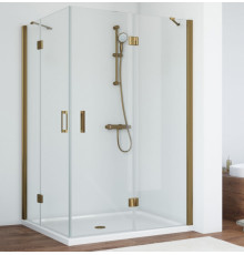 Душевой уголок Vegas Glass AFA-F 120*100 05 01 R профиль бронза, стекло прозрачное, прямоугольный, двери распашные