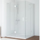 Душевой уголок Vegas Glass AFA-F 120*110 01 01 L профиль белый, стекло прозрачное, прямоугольный, двери распашные
