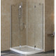 Душевой уголок Vegas Glass AFS-F Lux 110*100 07 01 L профиль матовый хром, стекло прозрачное, прямоугольный-асимметричный, двери распашные