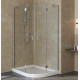 Душевой уголок Vegas Glass AFS-F Lux 120*80 07 01 L профиль матовый хром, стекло прозрачное, прямоугольный-асимметричный, двери распашные