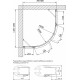 Душевой уголок Vegas Glass AFS-F Lux 120*80 07 01 R профиль матовый хром, стекло прозрачное, прямоугольный-асимметричный, двери распашные