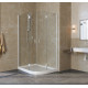 Душевой уголок Vegas Glass AFS-F Lux 120*80 01 01 L профиль белый, стекло прозрачное, прямоугольный-асимметричный, двери распашные