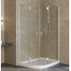 Душевой уголок Vegas Glass AFS-F Lux 120*80 01 01 R профиль белый, стекло прозрачное, прямоугольный-асимметричный, двери распашные