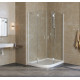 Душевой уголок Vegas Glass AFS-F Lux 120*80 01 01 R профиль белый, стекло прозрачное, прямоугольный-асимметричный, двери распашные