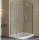 Душевой уголок Vegas Glass AFS-F Lux 120*90 07 01 R профиль матовый хром, стекло прозрачное, прямоугольный-асимметричный, двери распашные