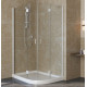 Душевой уголок Vegas Glass AFS-F Lux 120*90 01 01 L профиль белый, стекло прозрачное, прямоугольный-асимметричный, двери распашные