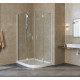Душевой уголок Vegas Glass AFS-F Lux 120*90 01 01 L профиль белый, стекло прозрачное, прямоугольный-асимметричный, двери распашные