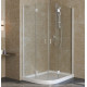 Душевой уголок Vegas Glass AFS-F Lux 120*90 01 01 R профиль белый, стекло прозрачное, прямоугольный-асимметричный, двери распашные