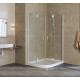 Душевой уголок Vegas Glass AFS-F Lux 120*90 01 01 R профиль белый, стекло прозрачное, прямоугольный-асимметричный, двери распашные