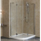 Душевой уголок Vegas Glass AFS-F Lux 120*100 08 01 R профиль глянцевый хром, стекло прозрачное, прямоугольный-асимметричный, двери распашные