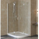 Душевой уголок Vegas Glass AFS-F Lux 100*90 01 01 L профиль белый, стекло прозрачное, прямоугольный-асимметричный, двери распашные