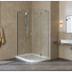 Душевой уголок Vegas Glass AFS-F Lux 100*90 07 01 L профиль матовый хром, стекло прозрачное, прямоугольный-асимметричный, двери распашные