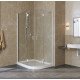 Душевой уголок Vegas Glass AFS-F Lux 110*80 01 01 L профиль белый, стекло прозрачное, прямоугольный-асимметричный, двери распашные