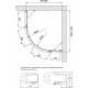 Душевой уголок Vegas Glass AFS-F Lux 110*80 01 01 L профиль белый, стекло прозрачное, прямоугольный-асимметричный, двери распашные