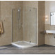 Душевой уголок Vegas Glass AFS-F Lux 110*80 07 01 L профиль матовый хром, стекло прозрачное, прямоугольный-асимметричный, двери распашные