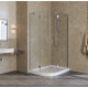 Душевой уголок Vegas Glass AFS-F Lux 110*80 07 01 R профиль матовый хром, стекло прозрачное, прямоугольный-асимметричный, двери распашные