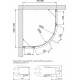 Душевой уголок Vegas Glass AFS-F Lux 110*80 07 01 R профиль матовый хром, стекло прозрачное, прямоугольный-асимметричный, двери распашные