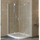 Душевой уголок Vegas Glass AFS-F Lux 110*90 01 01 L профиль белый, стекло прозрачное, прямоугольный-асимметричный, двери распашные