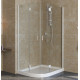 Душевой уголок Vegas Glass AFS-F Lux 110*90 01 01 R профиль белый, стекло прозрачное, прямоугольный-асимметричный, двери распашные
