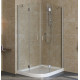 Душевой уголок Vegas Glass AFS-F Lux 110*90 07 01 R профиль матовый хром, стекло прозрачное, прямоугольный-асимметричный, двери распашные