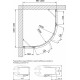 Душевой уголок Vegas Glass AFS-F Lux 110*100 01 01 R профиль белый, стекло прозрачное, прямоугольный-асимметричный, двери распашные
