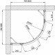 Душевой уголок Vegas Glass AFS Lux 0080 05 01 профиль бронза, стекло прозрачное, четверть круга, двери распашные