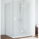 Душевой уголок Vegas Glass AFA-F 110*100 01 01 R профиль белый, стекло прозрачное, прямоугольный, двери распашные