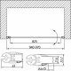 Душевая дверь в нишу Vegas Glass EP Lux 0095 07 10 L профиль матовый хром, стекло сатин, распашная, левая