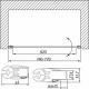 Душевая дверь в нишу Vegas Glass EP Lux 0075 07 10 L профиль матовый хром, стекло сатин, распашная, левая