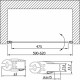 Душевая дверь в нишу Vegas Glass EP Lux 0060 01 10 L профиль белый, стекло сатин, распашная, левая