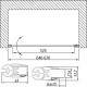 Душевая дверь в нишу Vegas Glass EP Lux 0065 07 10 R профиль матовый хром, стекло сатин, распашная, правая