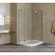Душевой уголок Vegas Glass AFS-F Lux 120*100 07 01 R профиль матовый хром, стекло прозрачное, прямоугольный-асимметричный, двери распашные